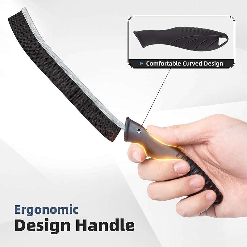 FOOGWEE Hard Bristle Crevice Cleaning Brush - Cleaning Tools for Household Use, Multifunctional Gap Cleaning Supplies for Kitchen, Bathroom, Toilet, Window, Vehicle, Faucets, Grout, Home (Black) - Image 4