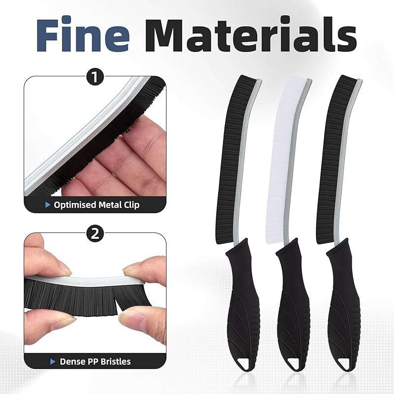 FOOGWEE Hard Bristle Crevice Cleaning Brush - Cleaning Tools for Household Use, Multifunctional Gap Cleaning Supplies for Kitchen, Bathroom, Toilet, Window, Vehicle, Faucets, Grout, Home (Black) - Image 5