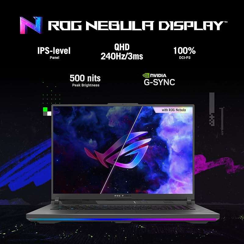 ASUS ROG Strix G18 (2024) Gaming Laptop, 18” Nebula Display 16:10 QHD 240Hz/3ms, GeForce RTX™ 4070, Intel® Core™ i9-14900HX, 32GB DDR5, 1TB PCIe® SSD, Wi-Fi 6E, Windows 11 Pro, G814JIR-XS96 - Image 3