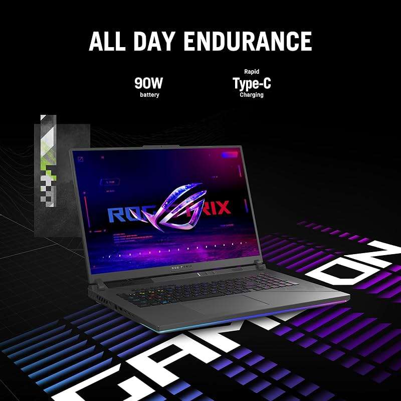 ASUS ROG Strix G18 (2024) Gaming Laptop, 18” Nebula Display 16:10 QHD 240Hz/3ms, GeForce RTX™ 4070, Intel® Core™ i9-14900HX, 32GB DDR5, 1TB PCIe® SSD, Wi-Fi 6E, Windows 11 Pro, G814JIR-XS96 - Image 5