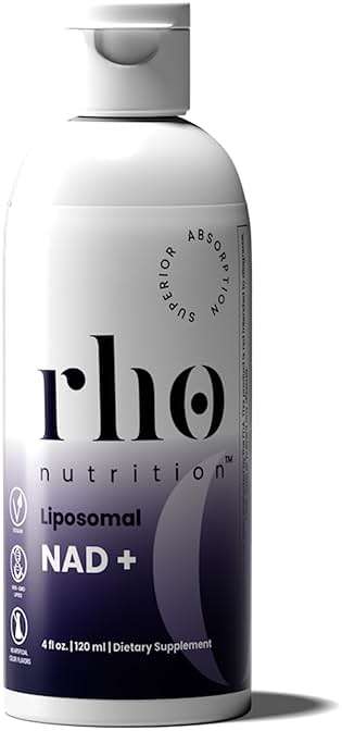 Rho Nutrition Liposomal NAD+ – Liquid Supplement Designed to Help Support Absorption – Active Form of NAD+ Helps Support Normal Cellular Health, Healthy Aging, Energy Metabolism and Overall Vitality - Image 1
