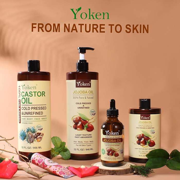Yoken 4oz Jojoba Oil (EWG Verified) 100% Pure Cold Pressed Jojoba Oil for Face, Hair, Nails and Skin, Unrefined & Hexane Free, Natural Body Facial Moisturizer Multi-purpose oil Base Carrier Oil - Image 7
