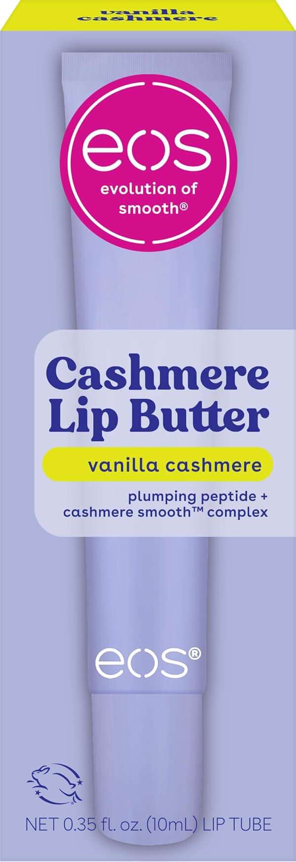 eos Vanilla Lip Butter - Plumping Peptides, Smoothing Formula, Shea Butter, Lip Mask, Lip Moisturizer, Soft Lips, 0.35 fl oz - Image 1