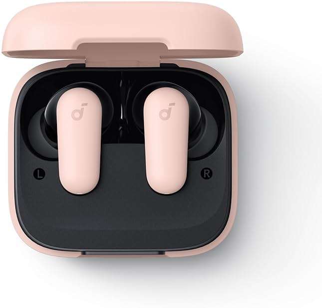 Soundcore P30i by Anker Noise Cancelling Earbuds, Strong and Smart Noise Cancelling, Powerful Bass, 45H Playtime, 2-in-1 Case and Phone Stand, IP54, Wireless Earbuds, Bluetooth 5.4 (Pink) - Image 9