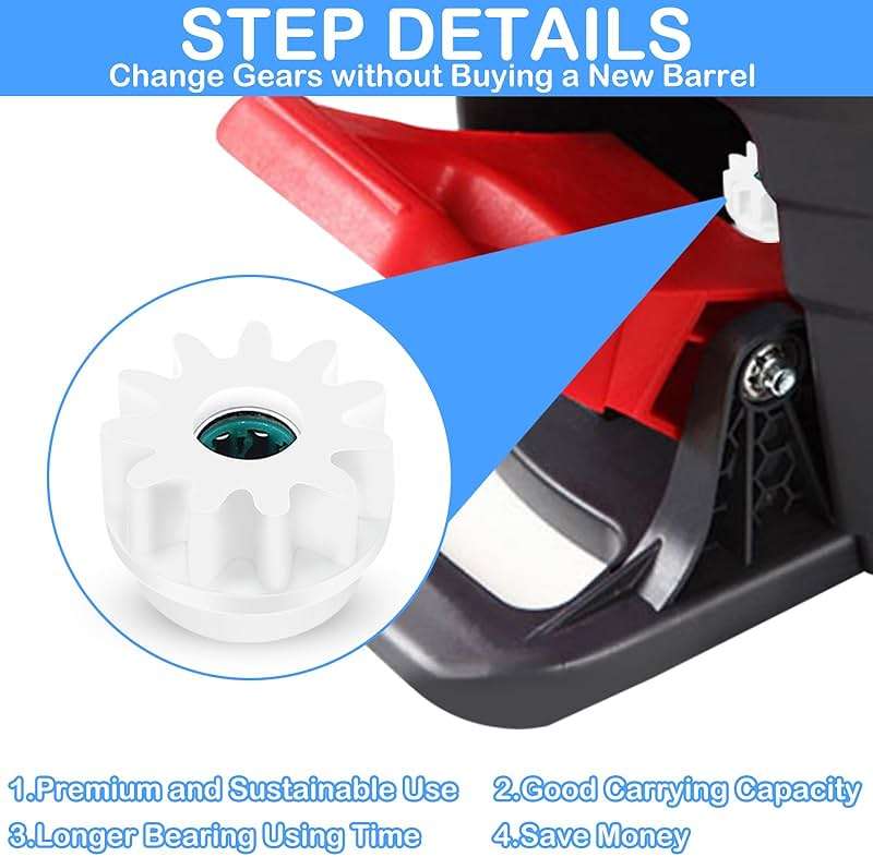 4Pcs Spin Mop Replacement Parts, Spin Mop Bucket Clutch Bearing Gear Sprockets Replacement Compatible with Ocedar, One Way Bearing Sprockets Pedal Repair Replacement for Vileda and More Rotation Mop - Image 6