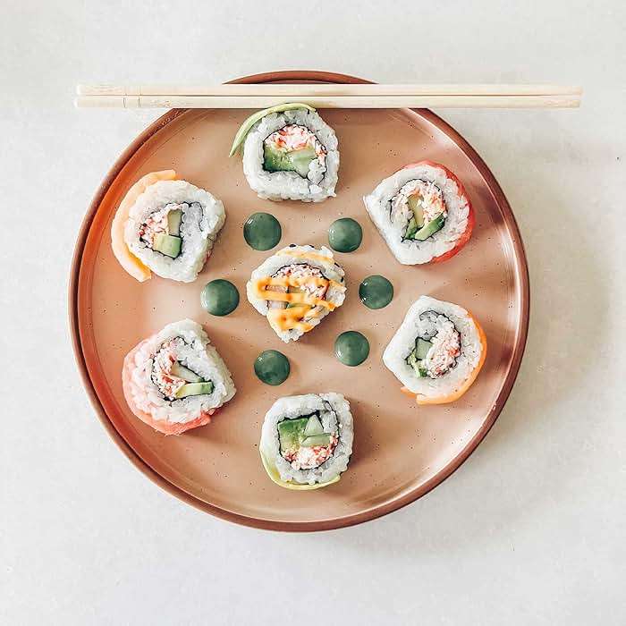 Mora Ceramic Flat Plates Set of 6-8 in - The Dessert, Salad, Appetizer, Small Lunch, etc Plate. Microwave, Oven, and Dishwasher Safe, Scratch Resistant. Kitchen Porcelain Dish - Neutrals - Image 8