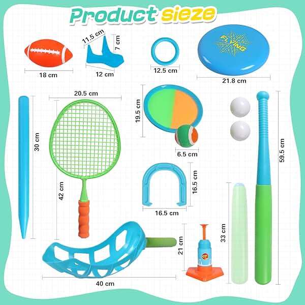 Outdoor Toys for Kids Ages 4-8, 8-in-1 Backyard Games Set with Multiple Sports Activities, Outdoor Family Play for Boys and Girls, Ideal for Parties, Camping & Birthday Gifts - Image 6