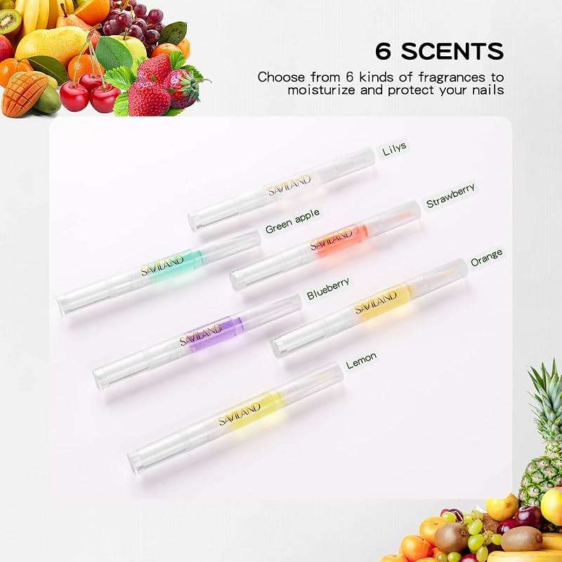 SAVILAND Natural Cuticle Oil Pen: 6PCS Revitalizing Cuticle Oil for Nails with Vitamin E Repaired Cuticles Overnight Cuticle Softener Nail Strengthener Protector for Damaged Skin Thin Nail - Image 5