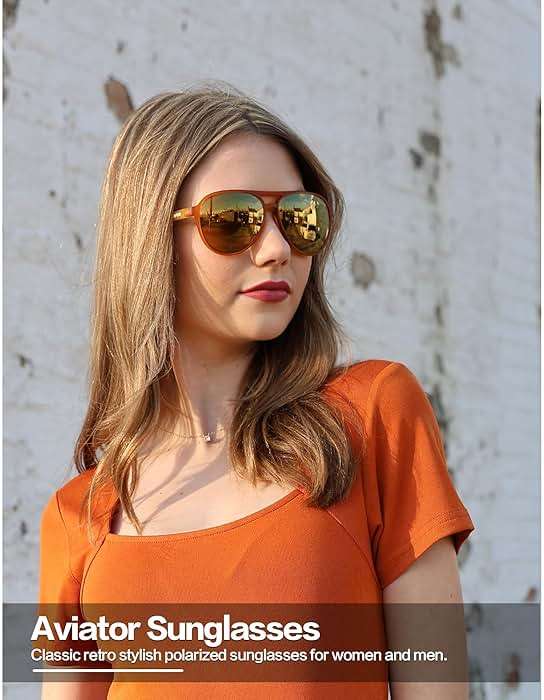 Jefoo Polarized Aviator Sunglasses for Women Men Retro Trendy Sports Sunglasses for Outdoor UV400 Protection - Image 6