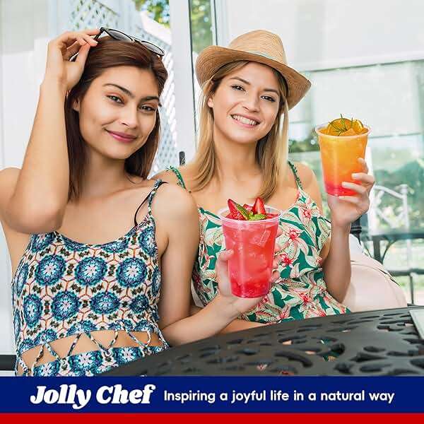 JOLLY CHEF ππππ ππππ€ 16 oz Clear Plastic Cups,Disposable Cups Drinking Cups for Ice Coffee,Milkshake, Cold Drinks - Image 7