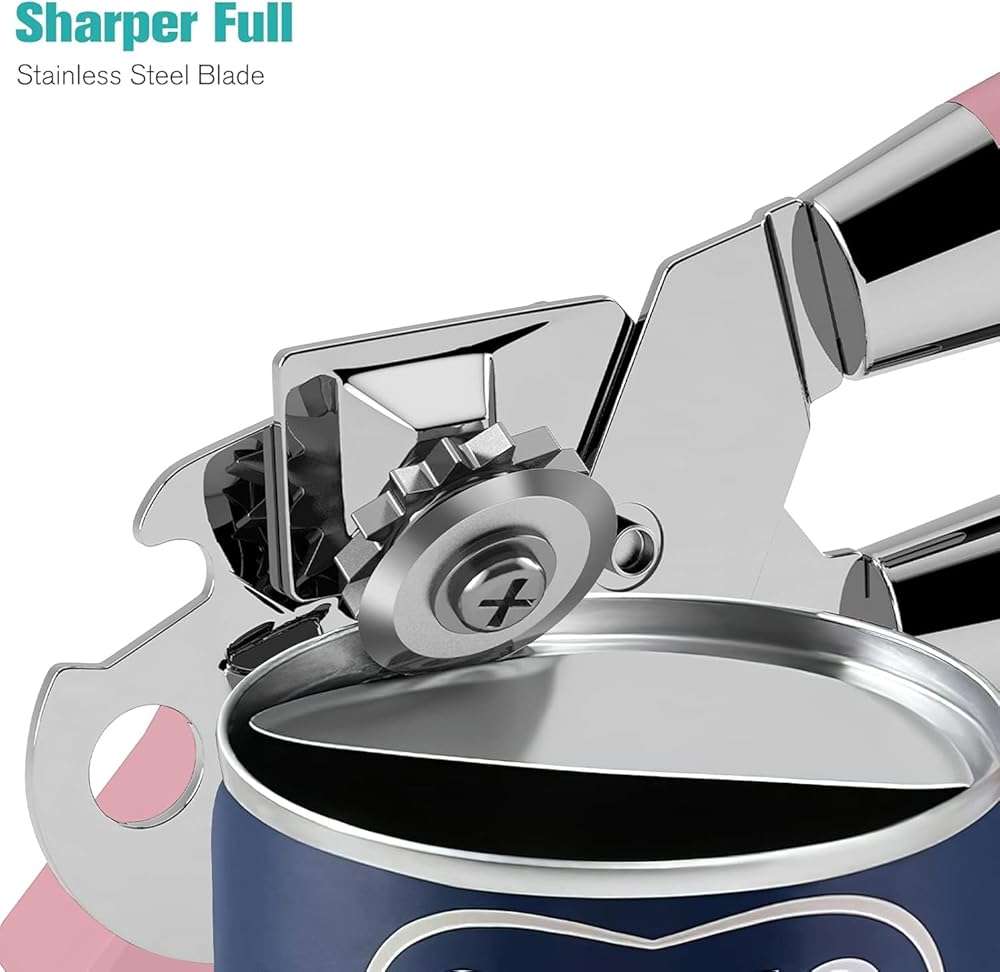 Can Opener,Professional 3-In-1 Multifunctional Manual Can Openers Bottle Opener,Kitchen Durable Stainless Steel Heavy Duty Can Opener Smooth Edge for Kitchen Seniors Friendly - Image 2