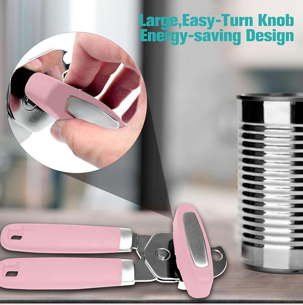 Can Opener,Professional 3-In-1 Multifunctional Manual Can Openers Bottle Opener,Kitchen Durable Stainless Steel Heavy Duty Can Opener Smooth Edge for Kitchen Seniors Friendly - Image 5