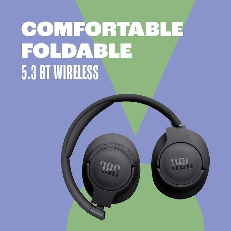 JBL Tune 720BT - Wireless Over-Ear Headphones with JBL Pure Bass Sound, Bluetooth 5.3, Up to 76H Battery Life and Speed Charge, Lightweight, Comfortable and Foldable Design (Blue) - Image 4