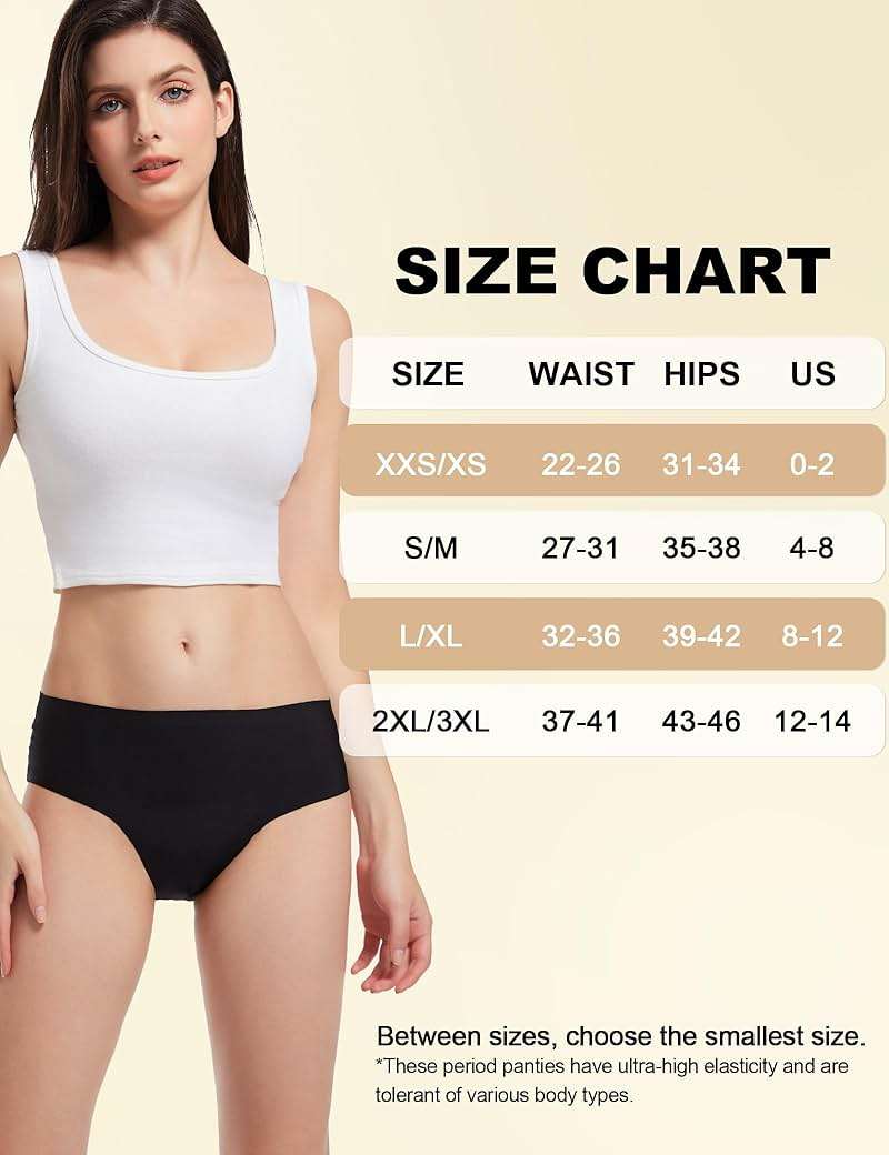 EcoPeriod Period Underwear for Women Heavy Flow Leakproof Menstrual Underwear Seamless Period Panties - Image 6