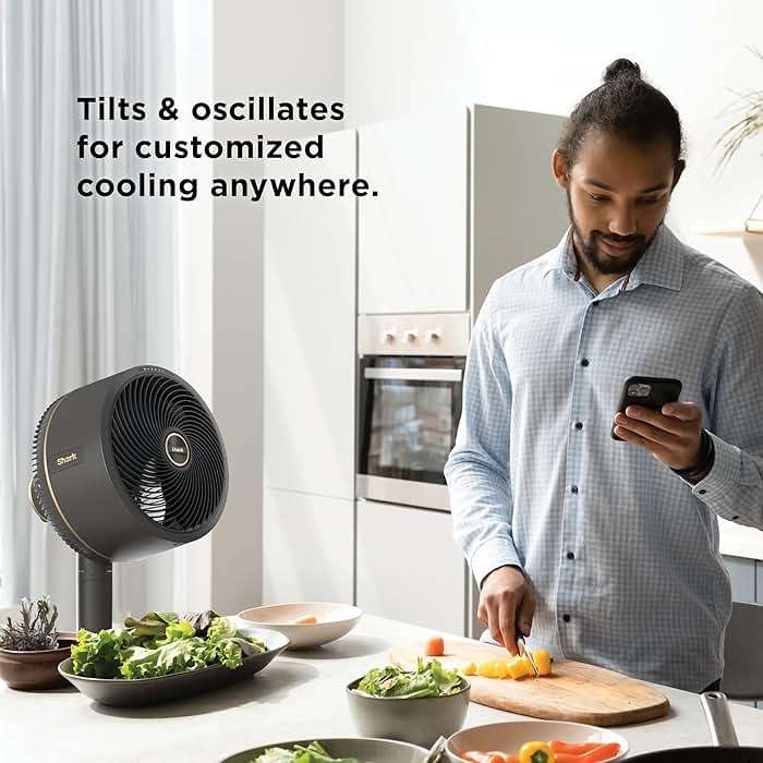 Shark FlexBreeze Fan, Indoor & Outdoor Oscillating Cooling Fan, Floor & Tabletop, Portable Cordless & Corded, Bedroom, Office & Patio Fan, InstaCool Misting Attachment & Remote, Grey, FA222 - Image 5