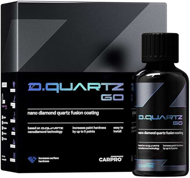CARPRO DQUARTZ GO Nano Diamond Quartz Fusion Coating: Ceramic Coating for Cars, Professional-Grade Coating in DIY Package, Increase Surface Hardness - (50ml Kit) - Image 1