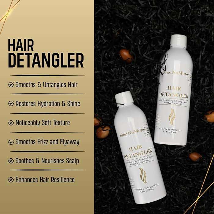 Knot No More Matted Hair Detangler for Extremely Tangled Hair - Sulfate & Silicone Free - 8.5 Fl Oz (250 ml) - Suitable for All Hair Types - Children & Adult Hair Detangler - Image 3