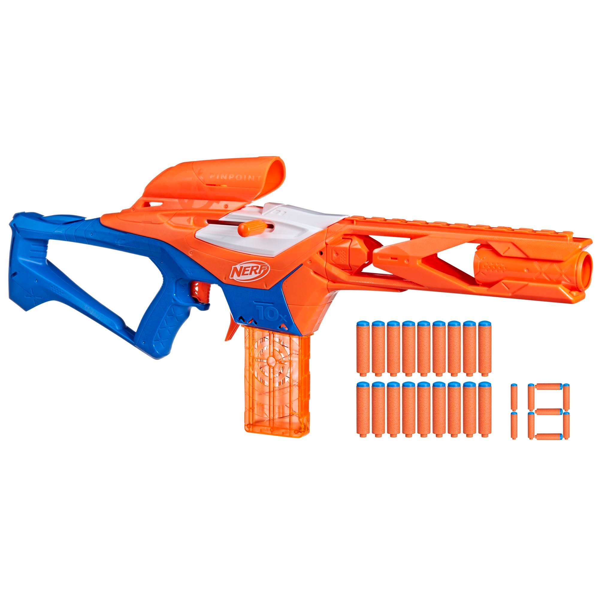 Nerf N Series Pinpoint Dart Blaster, 18 N1 Darts Compatible Only N Series Blasters, 10-Dart Clip, Blaster Gifts for Kids - Image 1