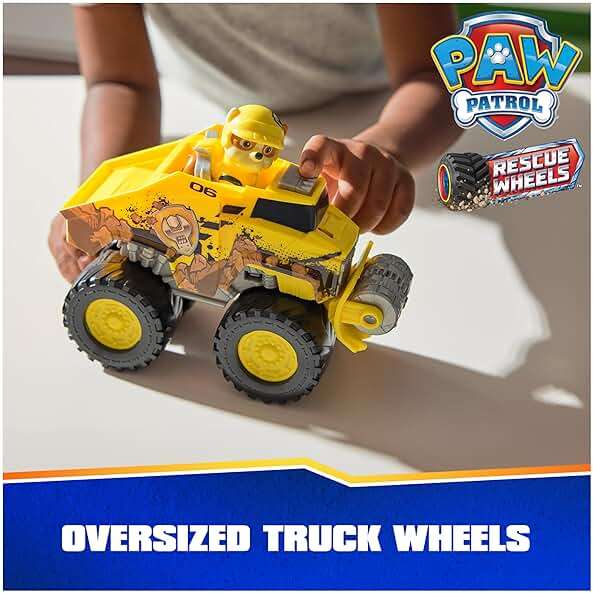 Paw Patrol: Rescue Wheels Rubble’s Bulldozer, Toy Truck with Vehicle Transformation and Collectible Action Figure, Kids Toys for Boys & Girls Ages 3+ - Image 3