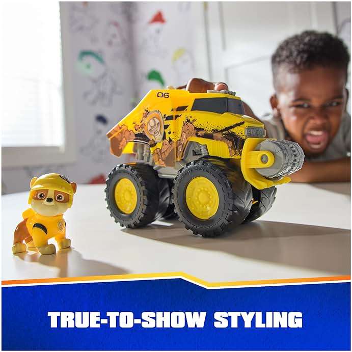 Paw Patrol: Rescue Wheels Rubble’s Bulldozer, Toy Truck with Vehicle Transformation and Collectible Action Figure, Kids Toys for Boys & Girls Ages 3+ - Image 5