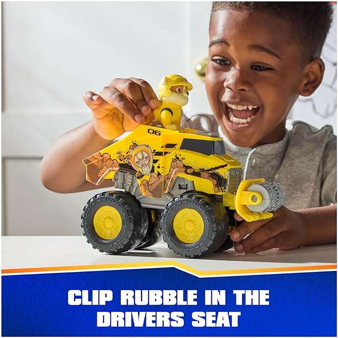 Paw Patrol: Rescue Wheels Rubble’s Bulldozer, Toy Truck with Vehicle Transformation and Collectible Action Figure, Kids Toys for Boys & Girls Ages 3+ - Image 6