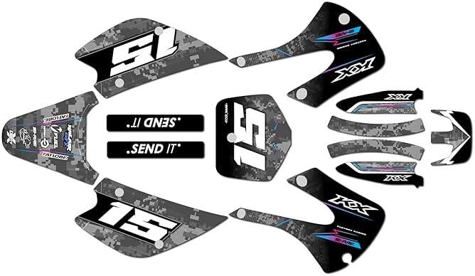 Kalair GFX Graphics Kit for Kawasaki KX85 / KX100 (2001-2013) CYBERWARE Series Magenta 9 Mil - Easy Go - Dirt Pit Bike Motorcycle Sticker, Dirtbike Racing Decal Motocross Accessories no-Plastics - Image 1