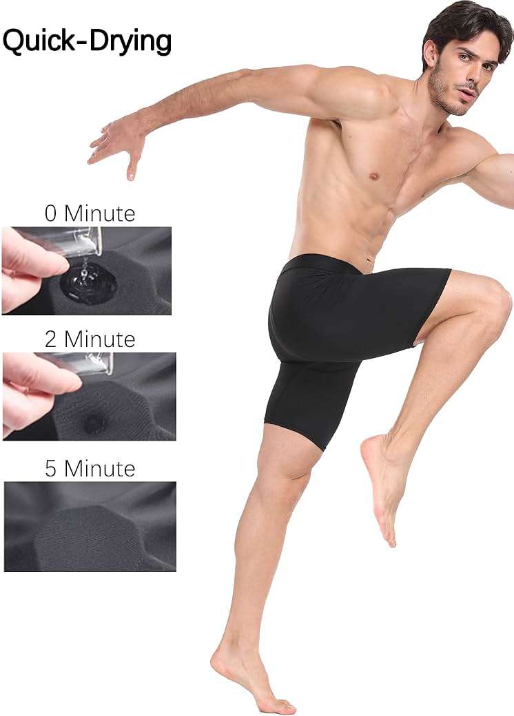 HovSiyla Compression Shorts Men Performance Sports Workout Athletic Running Underwear Shorts Spandex - Image 3