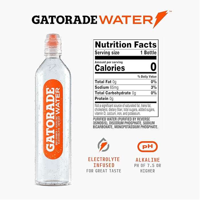 Gatorade Water, 700ML Sports Cap (Pack of 12) - Image 2