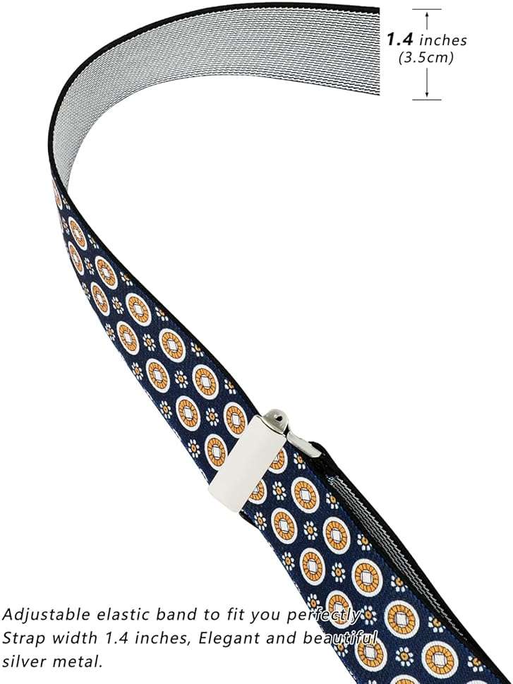 PAPA LEGGENDA Suspenders for Men with Strong Clips, 1.4 Inches Wide Heavy Duty Men's Suspenders Y-Back for Work Jeans - Image 6
