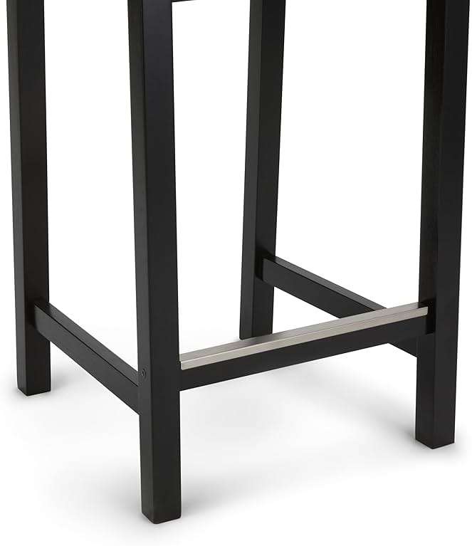 Amazon Basics Wooden Bar Stool with Backrest 24", Black, 1 Unit - Image 5