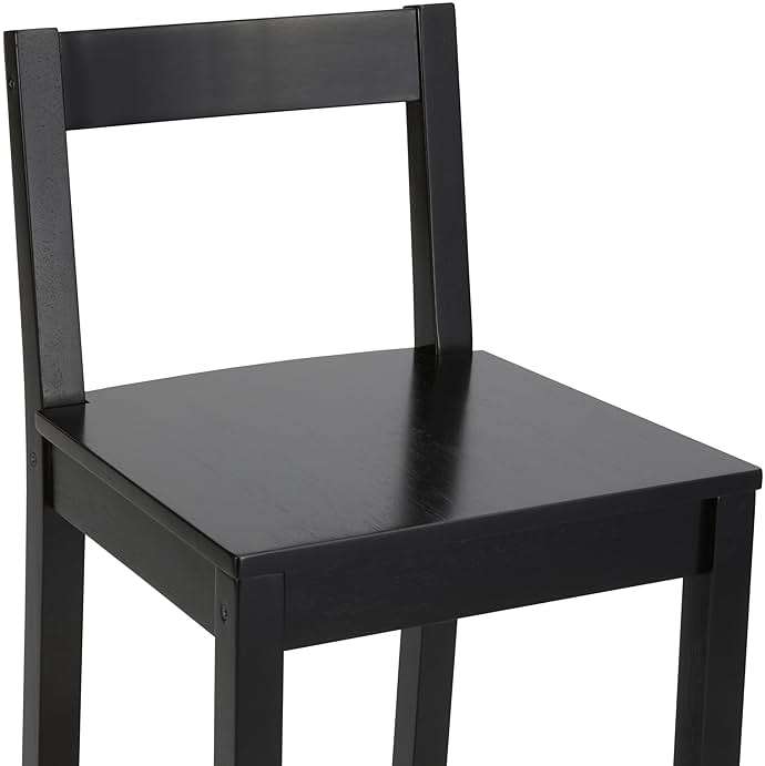 Amazon Basics Wooden Bar Stool with Backrest 24", Black, 1 Unit - Image 6