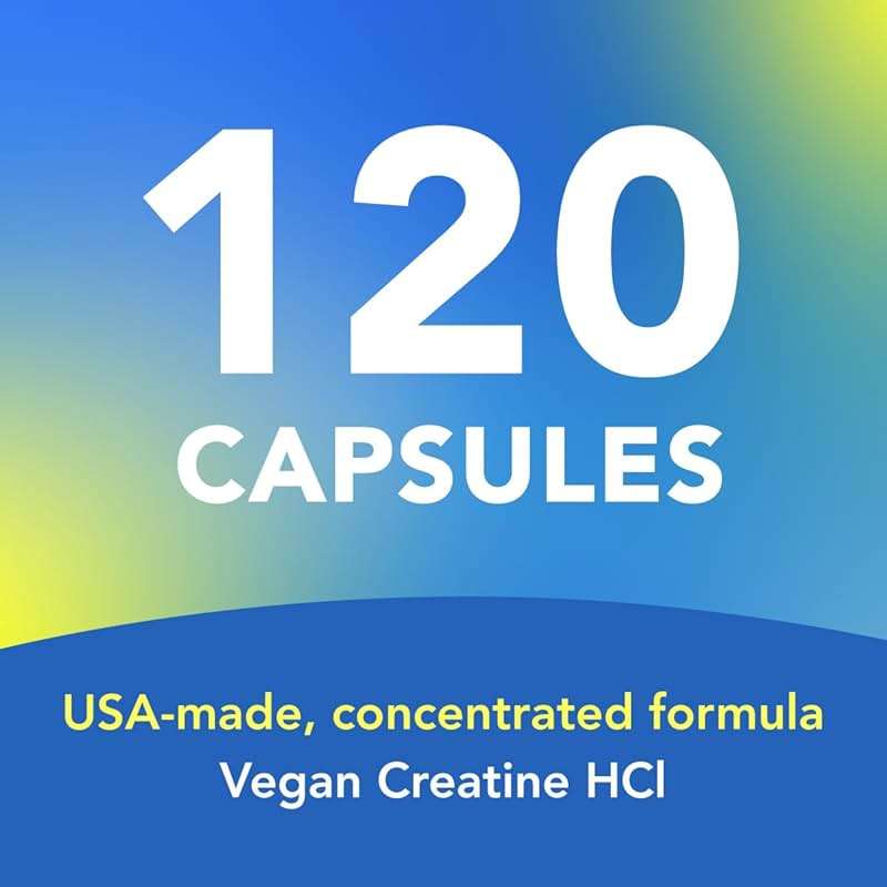 AMANDEAN Creatine HCl Pills. American Made CON-CRET. 120 Capsules, 4-Month Supply. 7X Concentrated vs Monohydrate. No Bloat. Brain Health, Muscle, Energy & Recovery for Women & Men. No Loading Phase. - Image 6
