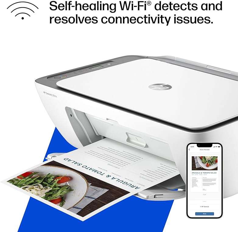 HP DeskJet 2855e Wireless All-in-One Color Inkjet Printer, Scanner, Copier, Best-for-home, 3 month Instant Ink trial included. This printer is only 2.4 ghz capable. (588S5A) - Image 11