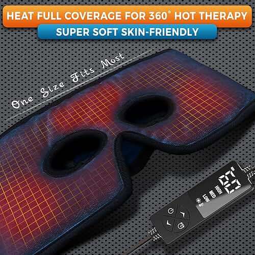 sticro Moist Heat Sinus Mask for Sinus Pressure Relief, 3 Heat & 5 Timer Settings Heated Eye Mask with Eye Holes, Thermo Therapy for Sinusitis, Migraine, Tension Headache, TMJ Relief - Image 6
