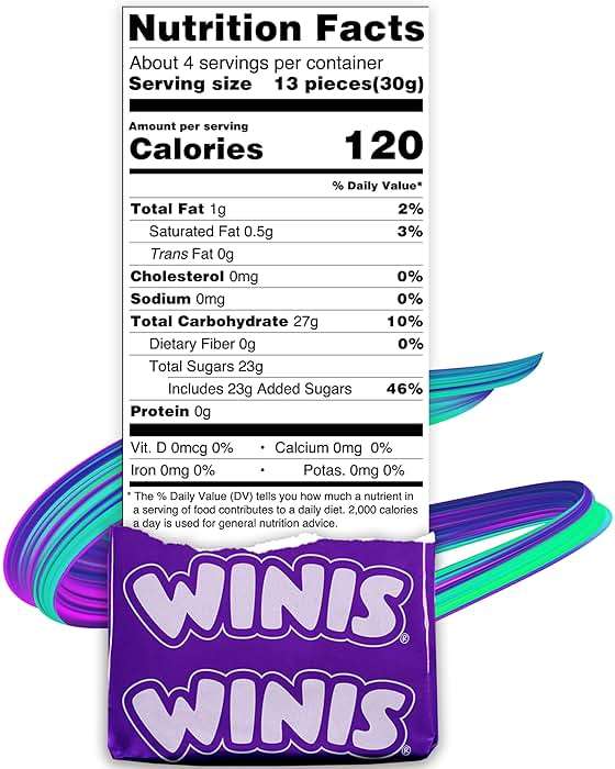 Winis Original Variety Bag Chewy Candy – Taffy Candies 50 individually wrapped pieces - Size 4 Oz | Gifts, Holiday, Parties, Concessions, Pantry, Non-Melting, Party - Image 2