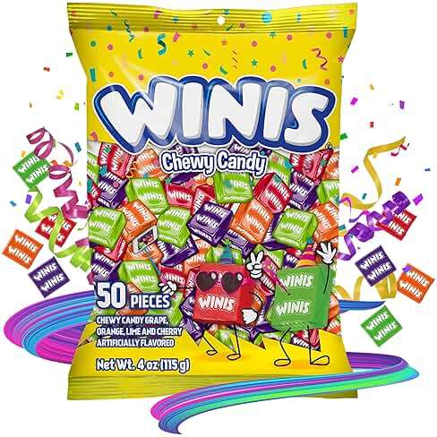 Winis Original Variety Bag Chewy Candy – Taffy Candies 50 individually wrapped pieces - Size 4 Oz | Gifts, Holiday, Parties, Concessions, Pantry, Non-Melting, Party - Image 3