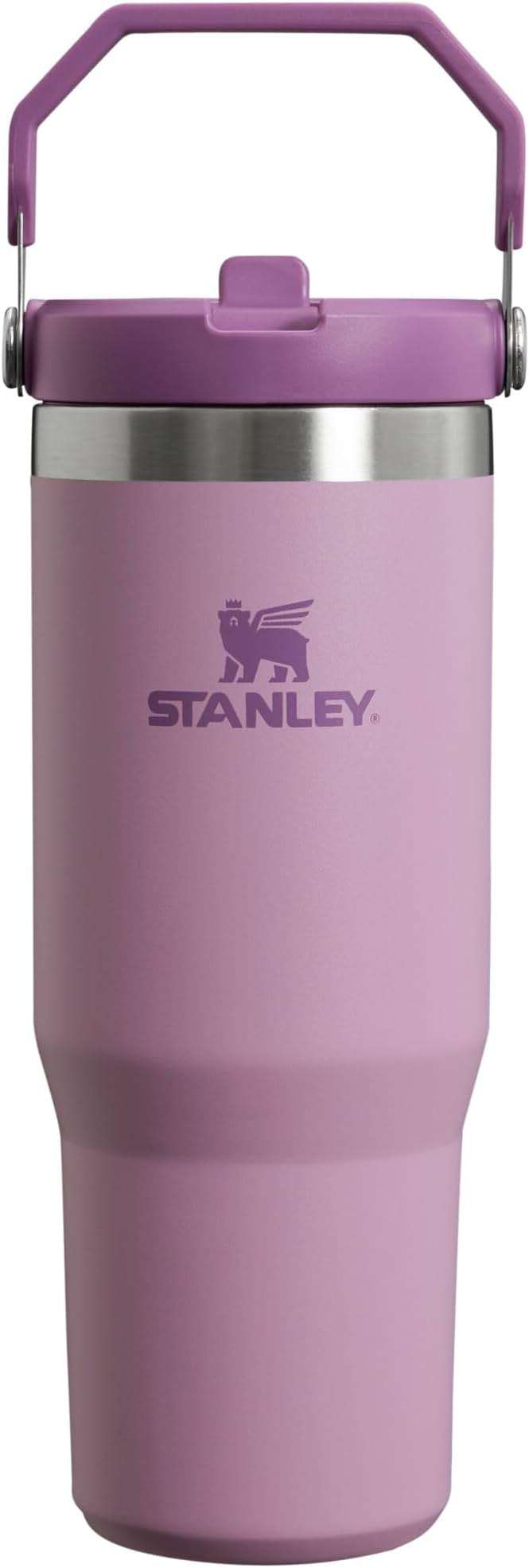 Stanley IceFlow Flip Straw Tumbler with Handle 30 oz | Twist On Lid and Flip Up Straw | Leak Resistant Water Bottle | Insulated Stainless Steel |BPA-Free | Lilac - Image 1