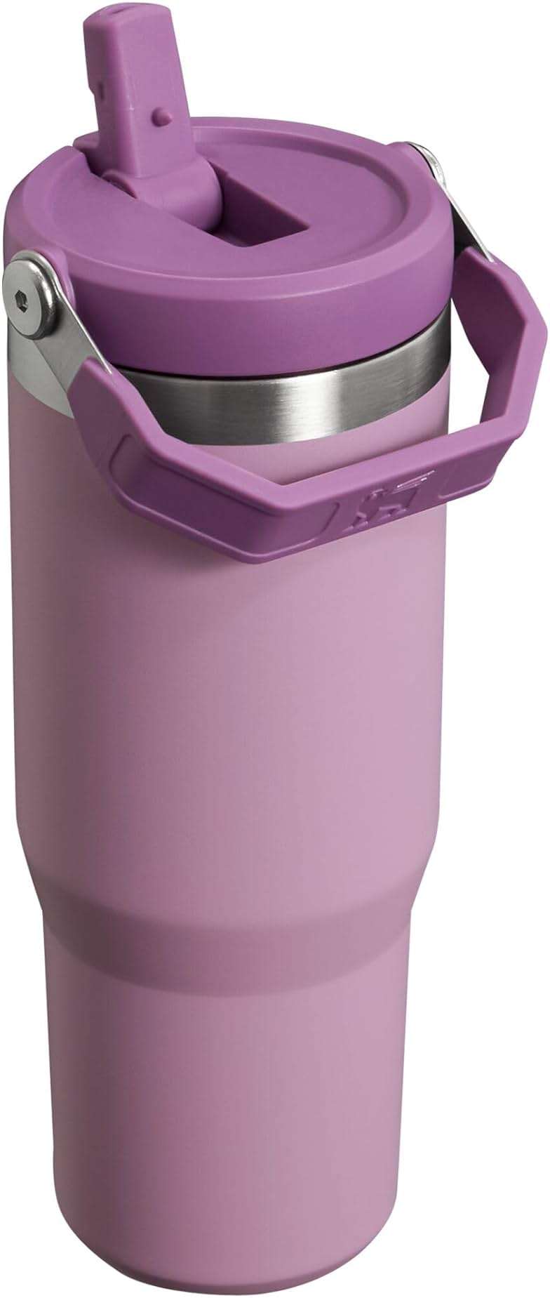 Stanley IceFlow Flip Straw Tumbler with Handle 30 oz | Twist On Lid and Flip Up Straw | Leak Resistant Water Bottle | Insulated Stainless Steel |BPA-Free | Lilac - Image 3