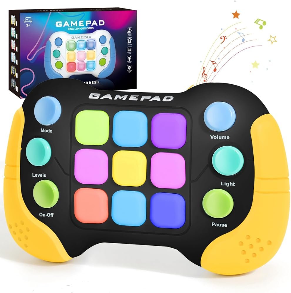 AOTIBO Fast Push Fidget Toys Handle, Flashing Handheld Game for Kids Teens Adults, Electronic Brain & Memory Game, Quick Push Buttons Gamepad, Xmas Birthday Gifts STEM Toys for Boys Girls - Product Image