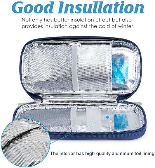 YOUSHARES Insulin Cooler Travel Case - TSA Approved for Ozempic, Mounjaro Injection Pen, Diabetic Medication Cooling Bag for Zepbound, Refrigerated Diabetes Storage Kit with 2 Ice Pack - Image 5