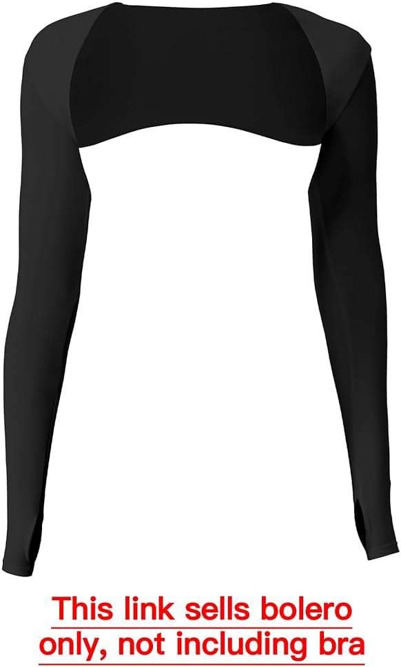 YEOREO Women Crop Top Long Sleeve Bolero Open Front Workout Cropped Shirts Sports Shrug - Image 2