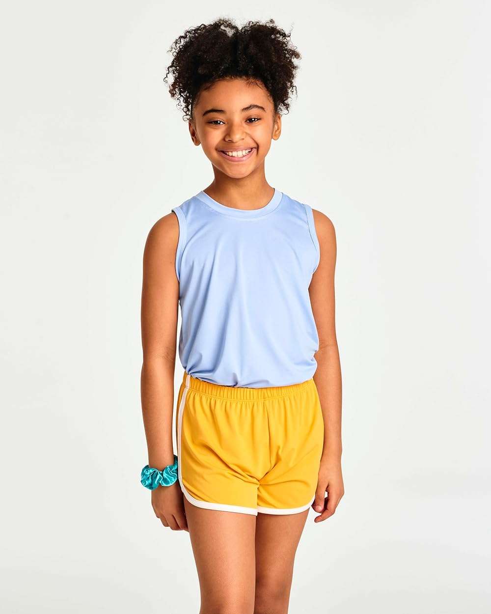 Real Essentials 5 Pack: Girls' Dry-Fit Athletic Dolphin Shorts for Youth Kids Teens Running Gym Sports (Ages 4-16) - Image 2