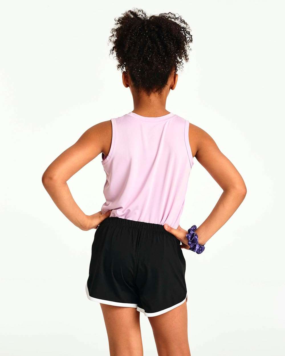 Real Essentials 5 Pack: Girls' Dry-Fit Athletic Dolphin Shorts for Youth Kids Teens Running Gym Sports (Ages 4-16) - Image 3