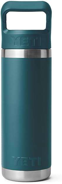 YETI Rambler 18 oz Bottle, Vacuum Insulated, Stainless Steel with Color Matching Straw Cap, Agave Teal - Image 7