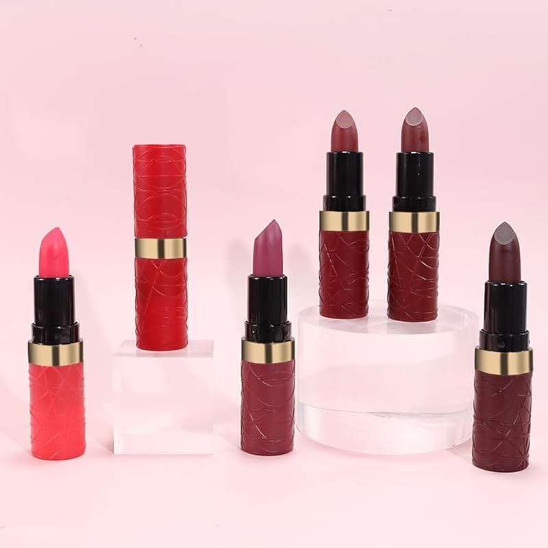 evpct 6Pcs Pink Dark Ruby Wine Red Plum Purple Matte Lipstick Sets for Women Velvet Lipstick Long Lasting Waterproof 24 Hours Lip Stick Stain Makeup Gift Set labiales mate 24 horas originales B - Image 7