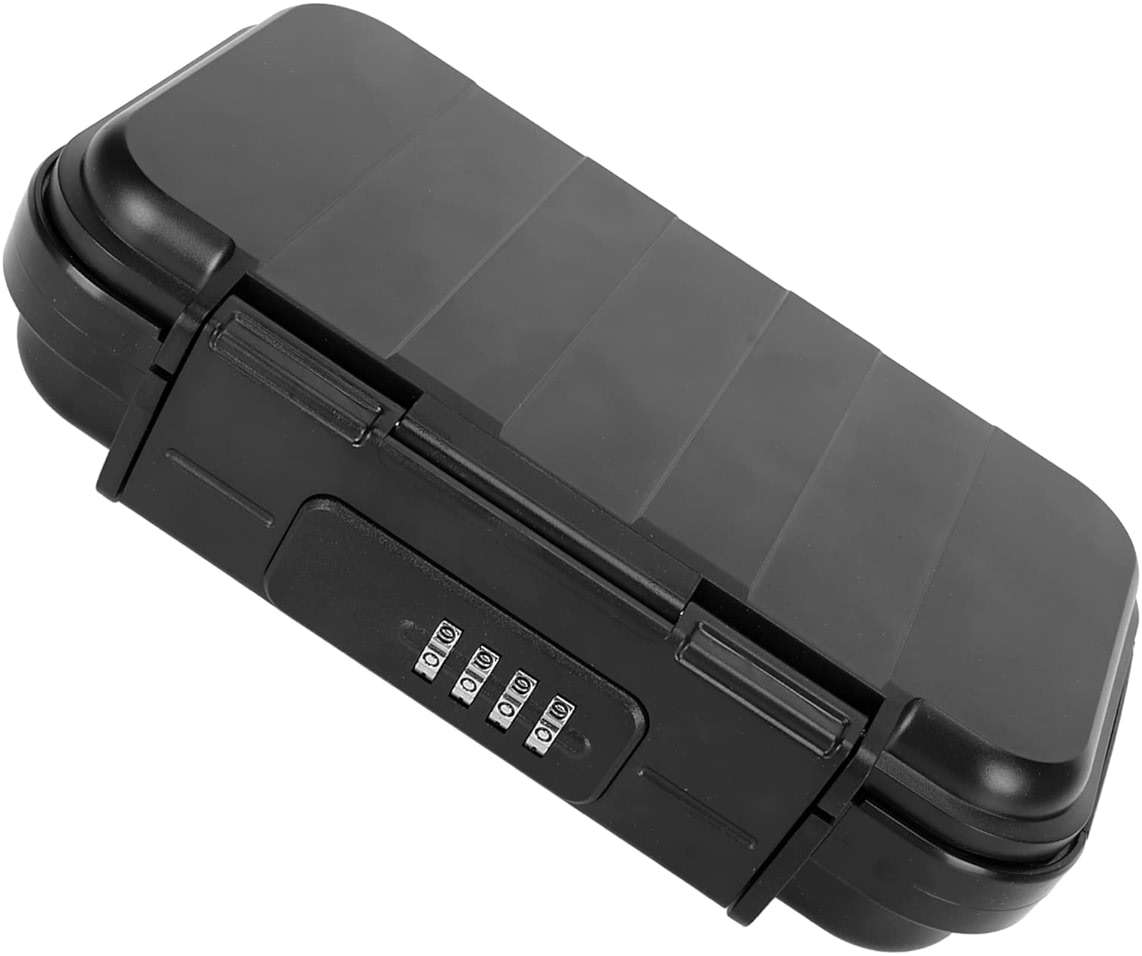 Portable Small Lock Box, Security Case LockBox with Code, Shockproof 4 Digit Password Lock with Detachable Steel Wire Rope for Beach Travel Hotels - Image 9