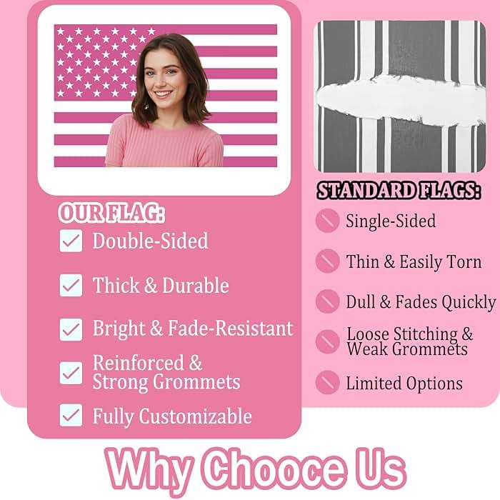 Nxwdwqa Custom Pink America Flag 3X5 Ft Personalized Flags Design Your Image Funny Tapestry Poster For Decorate Clubs Concerts Bars University Dormitories Living Rooms Bedrooms - Image 4