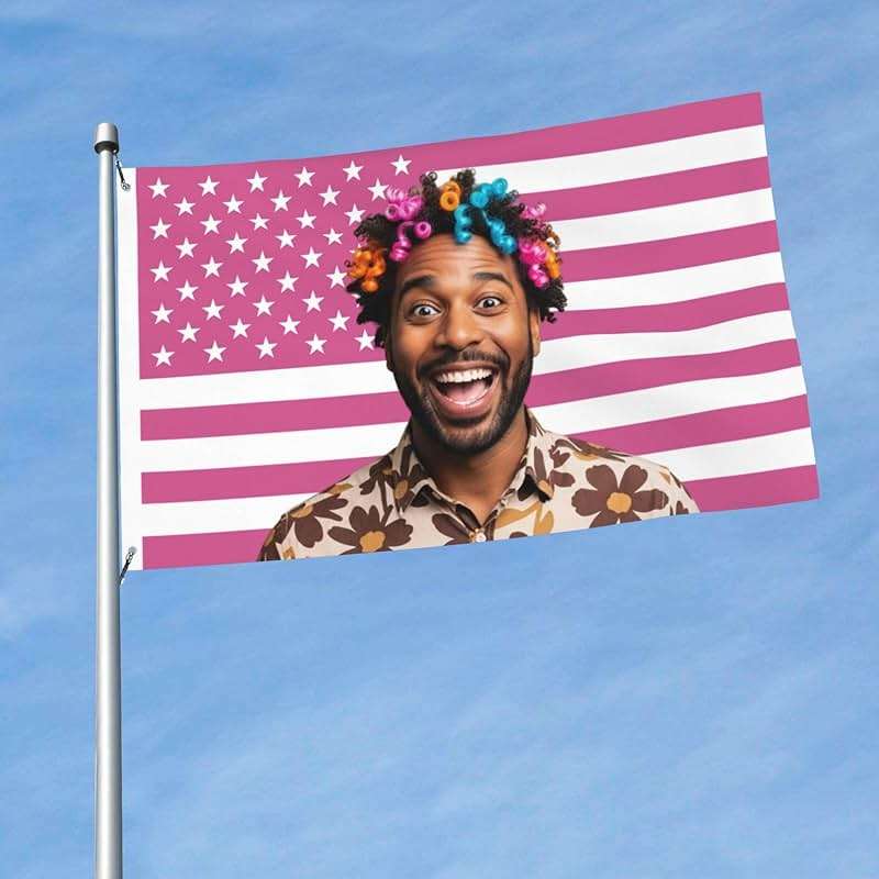 Nxwdwqa Custom Pink America Flag 3X5 Ft Personalized Flags Design Your Image Funny Tapestry Poster For Decorate Clubs Concerts Bars University Dormitories Living Rooms Bedrooms - Image 6