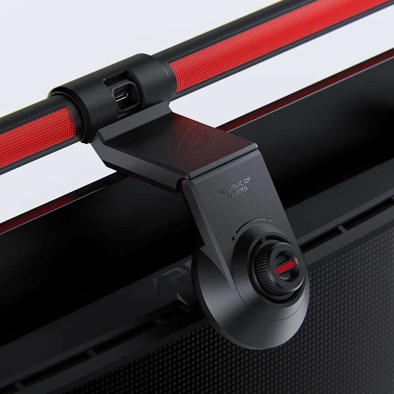 ASUS ROG Aura Monitor Light Bar (ALB01) - Asymmetrical Lighting bar, 3 Modes, RGB Lighting, USB-C, Patented clamp, Magnetic Buckle, Aura Sync Compatible, DisplayWidget Center, Quick Installation - Image 2