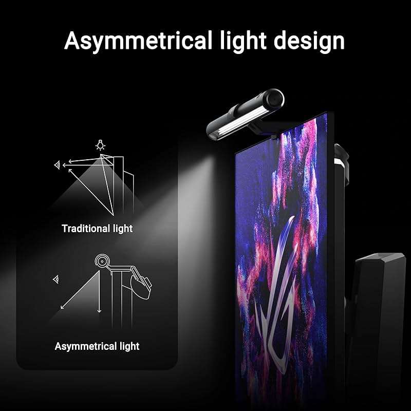 ASUS ROG Aura Monitor Light Bar (ALB01) - Asymmetrical Lighting bar, 3 Modes, RGB Lighting, USB-C, Patented clamp, Magnetic Buckle, Aura Sync Compatible, DisplayWidget Center, Quick Installation - Image 5